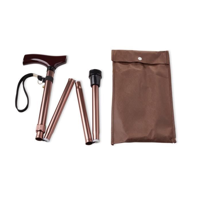 VITILITY - Canne de marche pliante classique - Couleur bronze