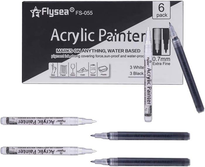 50 Pointes De Rechange 0,7 Mm Pour Stylos à Peinture Acrylique - Embouts Marqueur, Compatibles Diverses Marques - 2