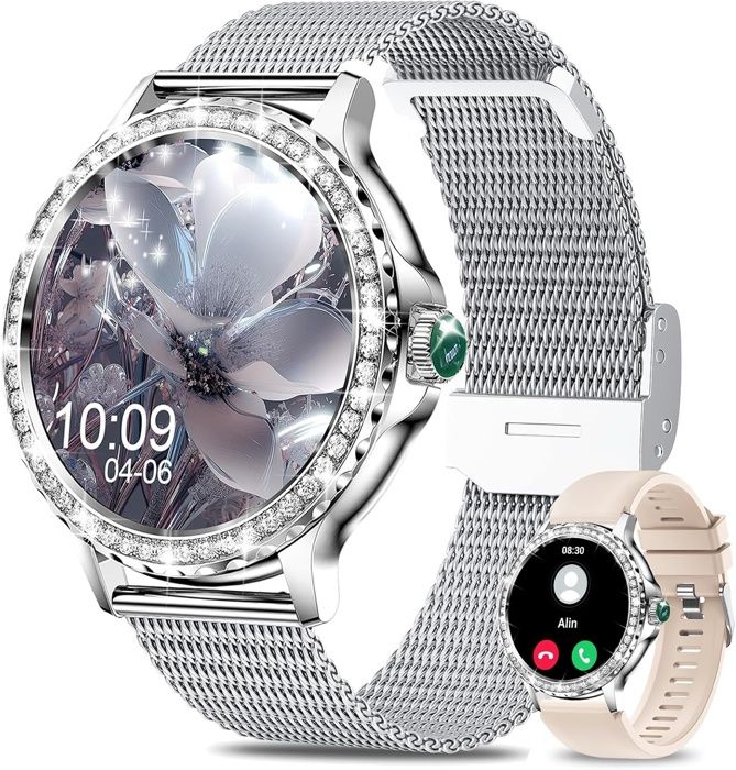 Montre intelligente pour femme tracker dactivité de 13 pouces Bluetooth 5.2 pour les appels - vue 2