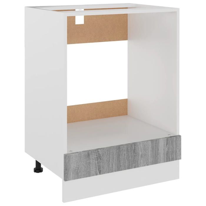 Meuble bas cuisine - Armoire à four Sonoma gris 60x46x815cm Bois dingénierie 4672954 FrenchDays