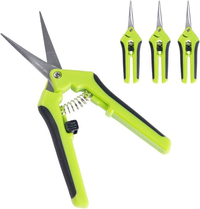 Lot De 3 Sécateurs Professionnels Jardin - Acier Inoxydable, Coupe Précise, Poignées Ergonomiques, Pour Roses, Haies, Fruits