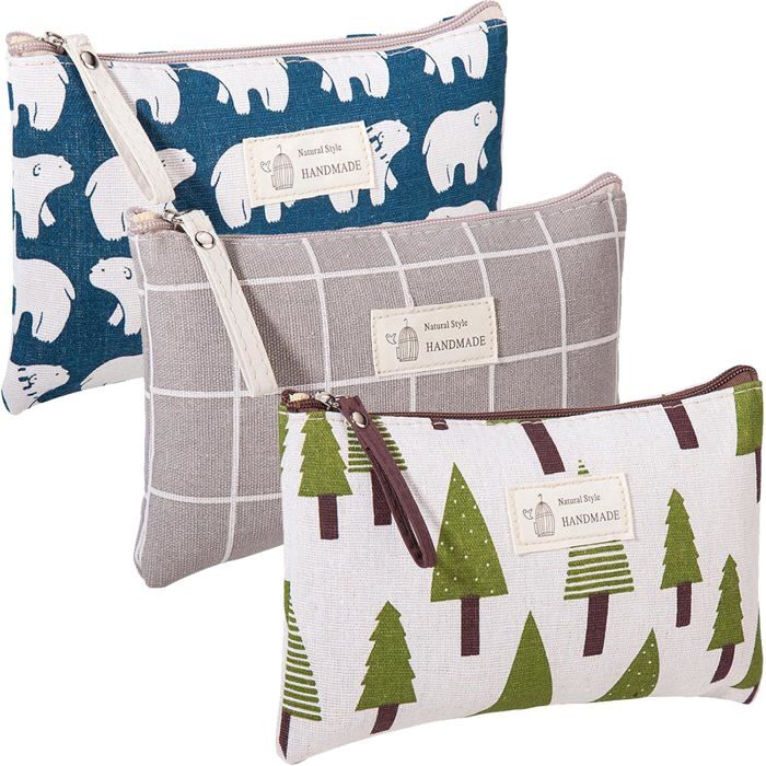 Trousse De Maquillage De Voyage - Pochette Cosmétique En Nylon, Pratique Pour Rangement, Neuf Avec étiquettes