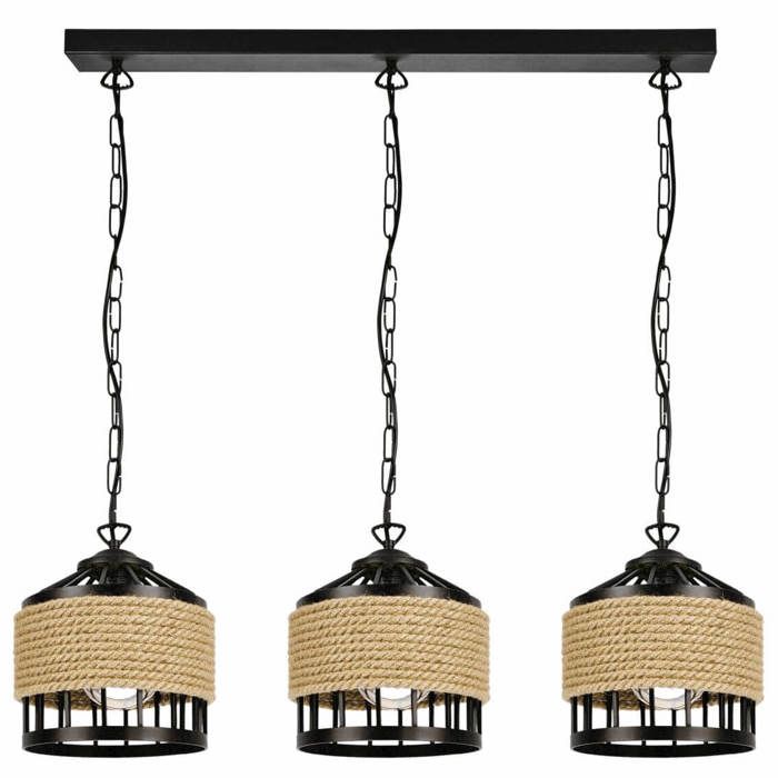 Lampe suspendue COLOSSUM 3 bande noire