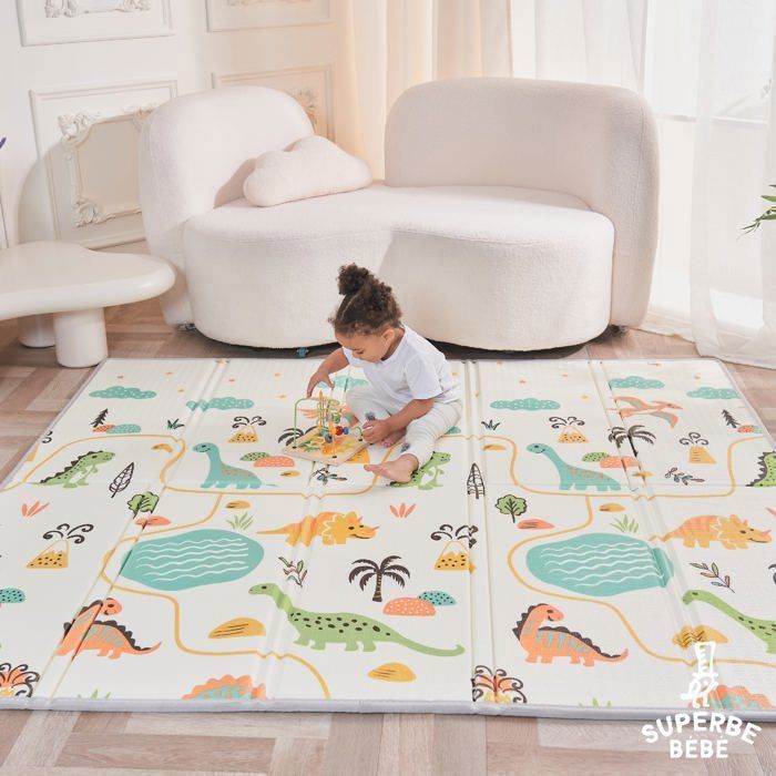 Tapis déveil pliable réversible et imperméable - 180x150x1cm Tapis