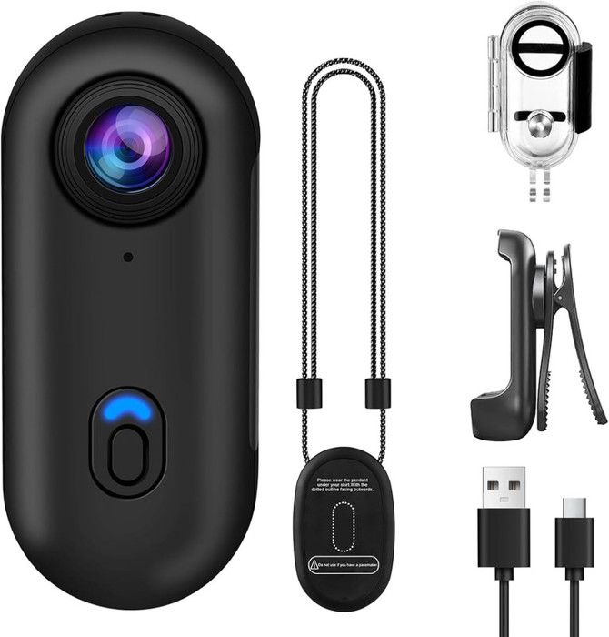 UYIKOO Caméra Sport WiFi, 64GB Mini Caméra d'action