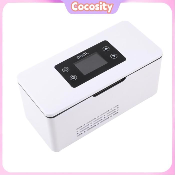 Cocosity Boîte de réfrigérateur à insuline Boîtier réfrigérant pour insuline Boîte réfrigérante à insuline à tatouage nez
