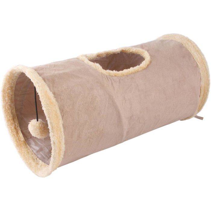 Tunnel pour Chat, Tunnel Lapin, Tunnel Pliable pour Chat avec 1 Trous, pour Chats, Lapins, Pliable Jeu pour Les Chats Lapins Chiens