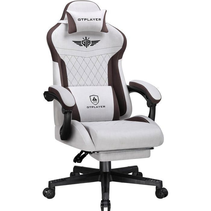 GTPLAYER Chaise Gaming Ergonomique Fauteuil avec Soutien lombaire 150kg en Tissu - vue 5