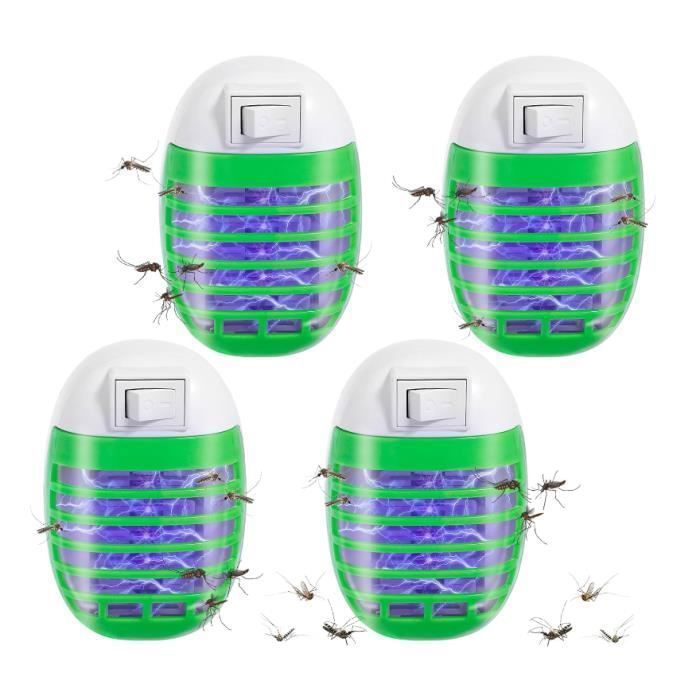 4 Pièces Anti Moustiques Electrique Lampe UV Anti Moustique Prise