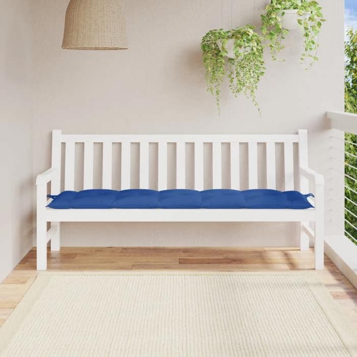 Coussin de banc de jardin vidaXL 180x50x7 cm Tissu Oxford Imperméable Rembourrage fibre creuse - vue 2