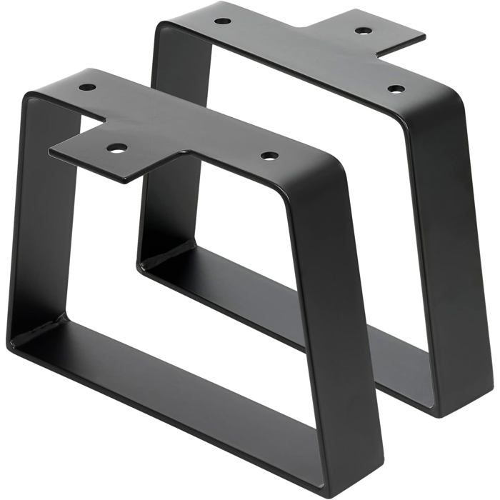 Pieds de table - SIGNSTEK - Trapézoïdaux - Noir - Fer robuste - Hauteur 36 cm