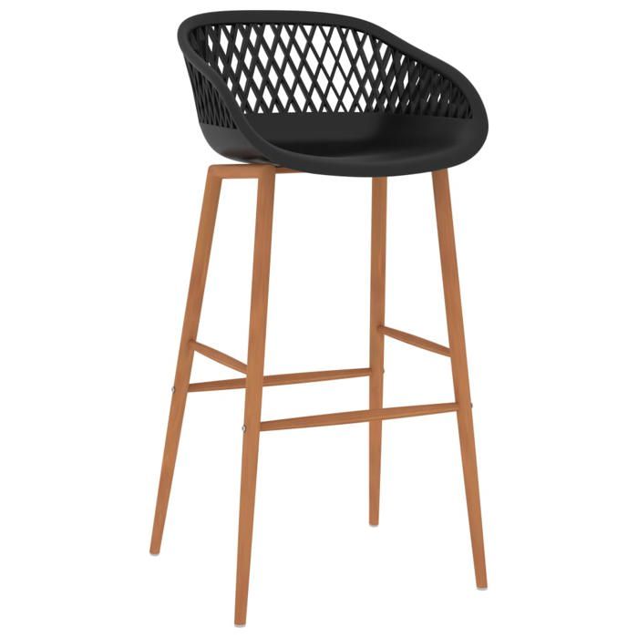 Saison Soldes Chaises de bar (2 PCS) - SARAZYJ - Siège Haut moderne -noir MM544
