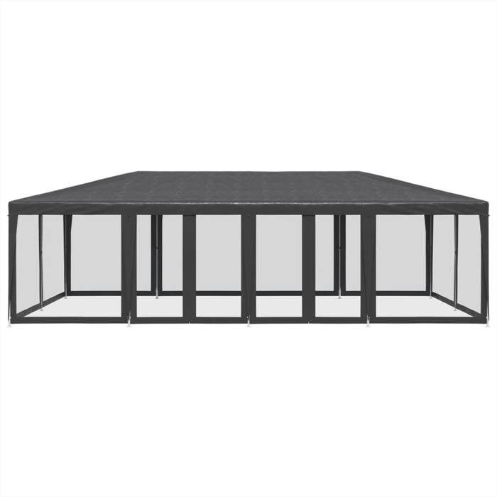 Belvédère pour jardin Anti-UV - UGM - Chapiteau/Tonnelle de jardin - avec 12 parois latérales maille anthracite 8x4 m LH8778732