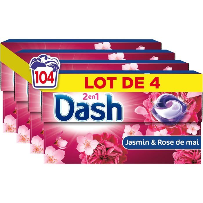 2En1 Pods, Lessive En Capsule, 104 Lavages (4 X 26 Lavages), Jasmin Et ...