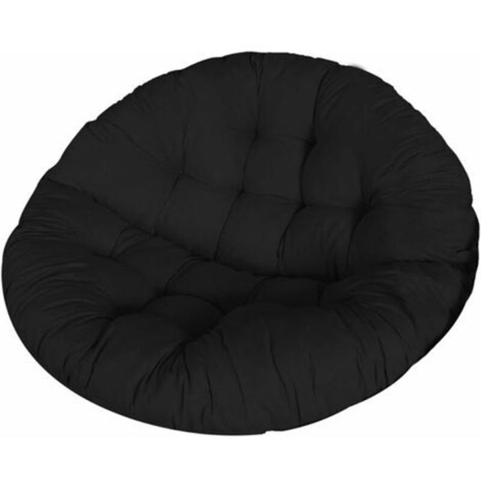 Coussin de chaise de jardin rond — Pour usage domestique 60 x 60 cm noir