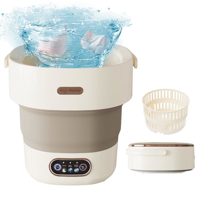 TRIUMPUNPRE Machine à laver mini pliable 12-13L portable silencieuse économe en énergie pour voyage appartement et linge délicat