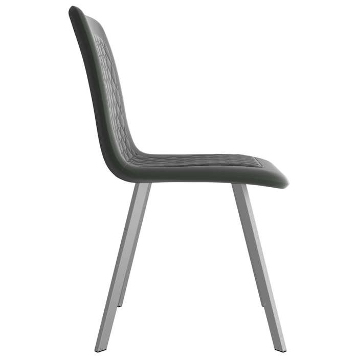 Chaises cuisine(2 pcs) - Gris - Chaises à manger - 2 personnes - gris velours 45x57.5x90 cm F3028