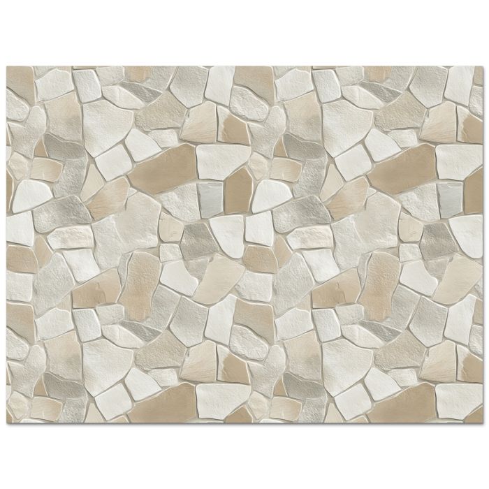 Fond de Hotte - Crédence de Cuisine Protection Murale - Mosaïque - Pierres - Beige 80x60 cm Sable - OnlyWow