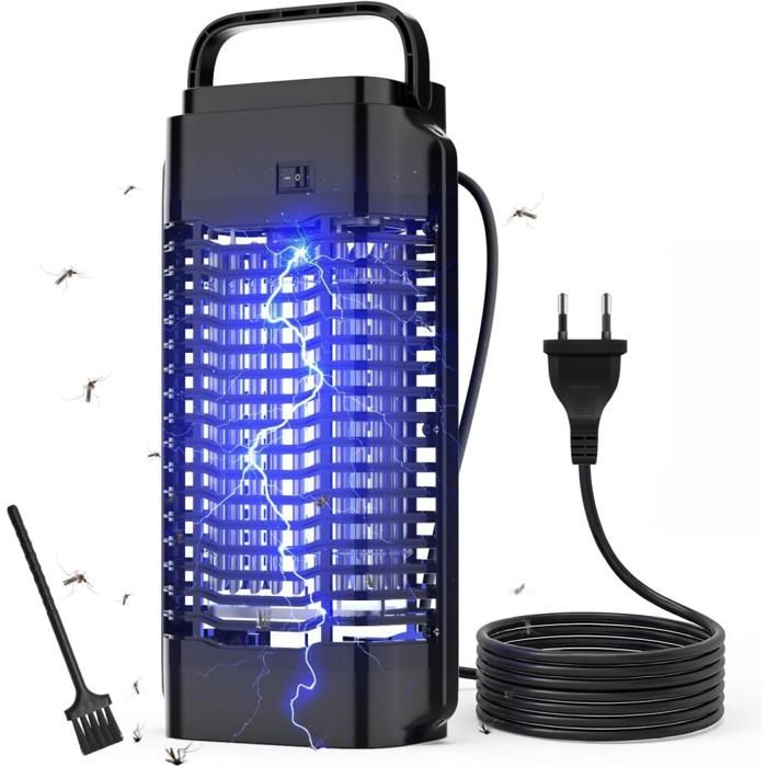 Lampe Anti Moustique Tueur dInsectes électrique 4200V Haute Puissance Répulsif Efficace Convient pour intérieur et extérieur