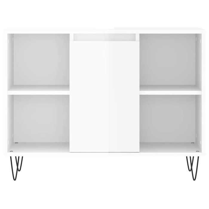 Armoire de salle de bain blanc brillant 80x33x60 cm_2 ans garantie_23881