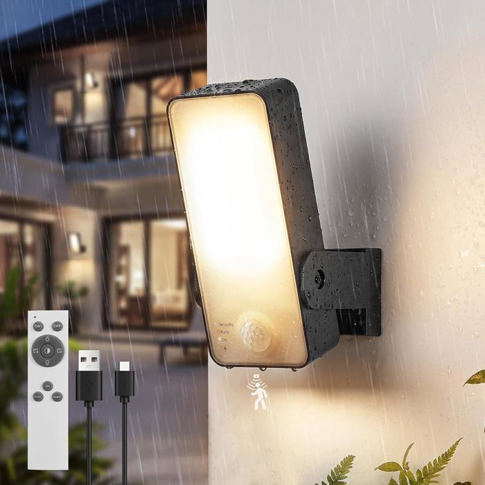 Rechargeable Applique Murale Extérieure Détecteur De Mouvement Ip65[EC348]