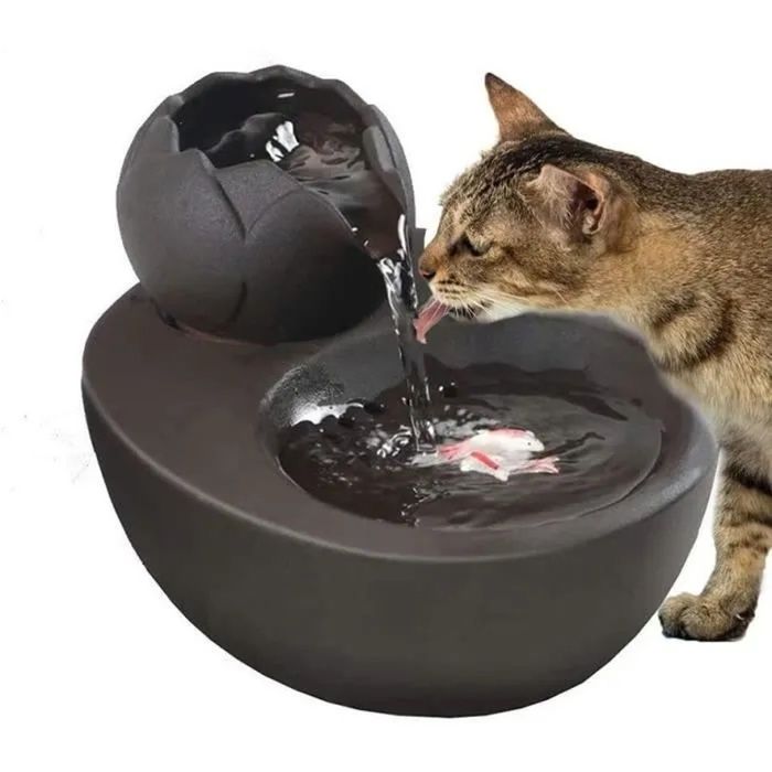 Distributeur deau automatique en céramique 13 L - pompe à eau ultra-silencieuse filtre anti-cheveux arrêt automatique.