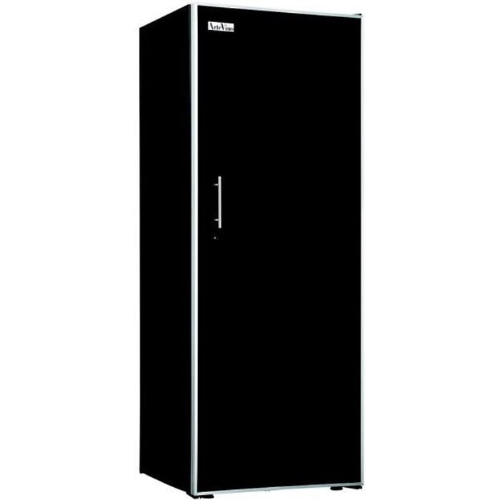 Cave à vin de vieillissement ARTEVINO Oxygen OXG1T230NPD - Porte pleine - Capacité 230 bouteilles - Noir - Artevino