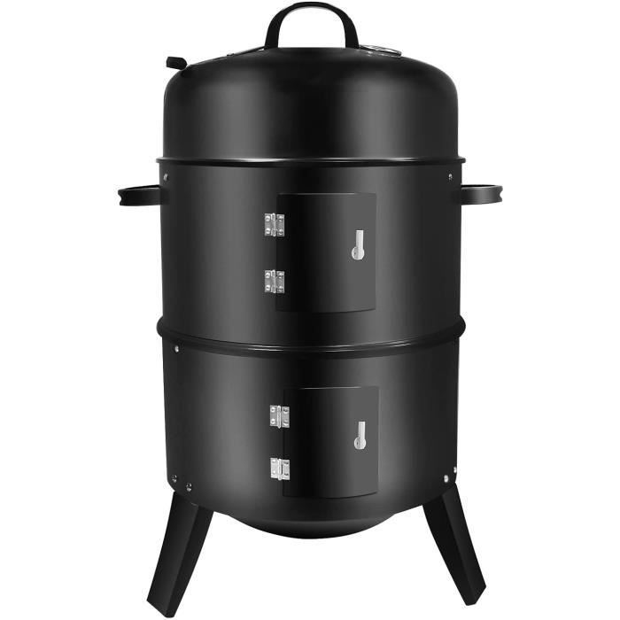 Barbecue à Charbon Portable – Pour 5-8 Personnes, 50 Cm, Métal Noir, 1 Brûleur