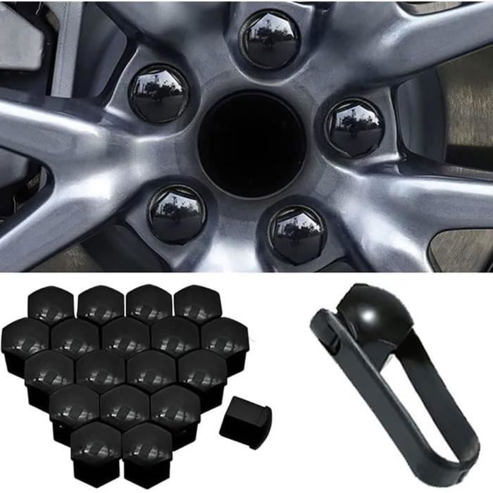 HURRISE Cache-écrou de roue 17mm 20 pcs 17mm Capuchons de Protection  Couvercle d'Écrou de Roue Voiture pour Audi Noir - Cdiscount Auto