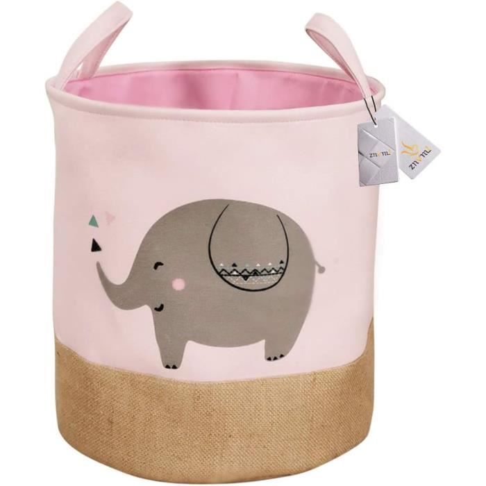 Panier Rangement Bébé Dinosaure Volcan - Corbeille à Linge 36x45cm Pliable Pour Chambre Enfant, Jouets Et Salle De Bain