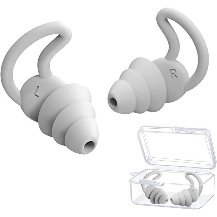 Bouchons D'oreilles En Silicone Lavables - Pour Dormir, Natation, Moto - Réutilisables - Neufs
