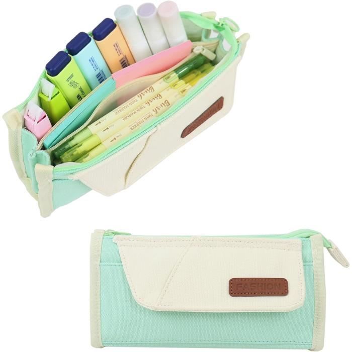 Trousse à Crayons Esthétique Simple - Grande Capacité - Fournitures De