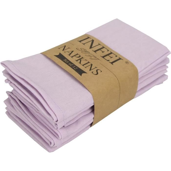 Lot De 6 Serviettes En Tissu À Carreaux Vichy En Coton Résistant Pour Hôtellerie 45 X 45 Cm