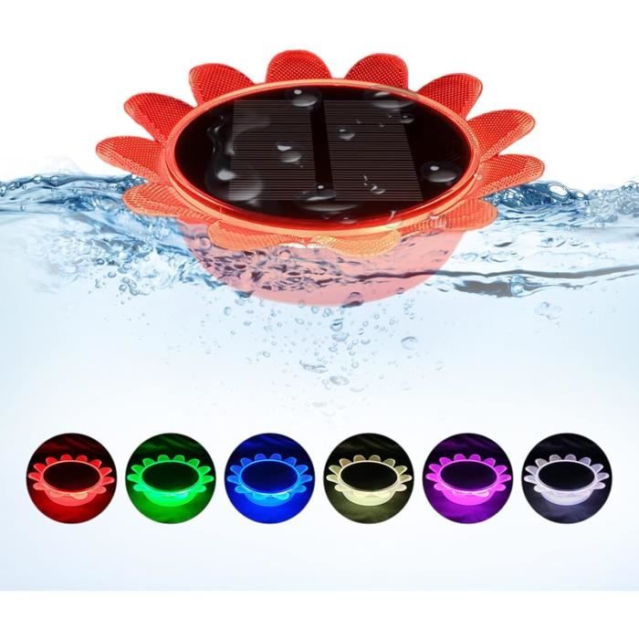 Lampes Solaires Flottantes Pour Piscine, 7 Couleurs Changeantes Automatiquement à L'énergie Solaire, Lumière Boule Lumineuse Pour Jardin, Cour, Parc, Arbre (coloré