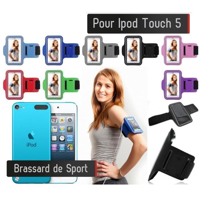 Sacoche avec Rangement pour Le Jogging Brassard de Sport pour Apple iPod Touch 6G,Pochette t/él/éphone pour Le Sport Poche de Rangement sur Le Bras S Noir