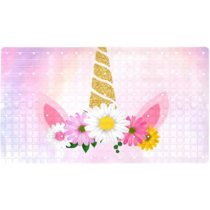 Ensemble Rideau Douche Licorne Enfant - Avec Tapis Antidérapant
