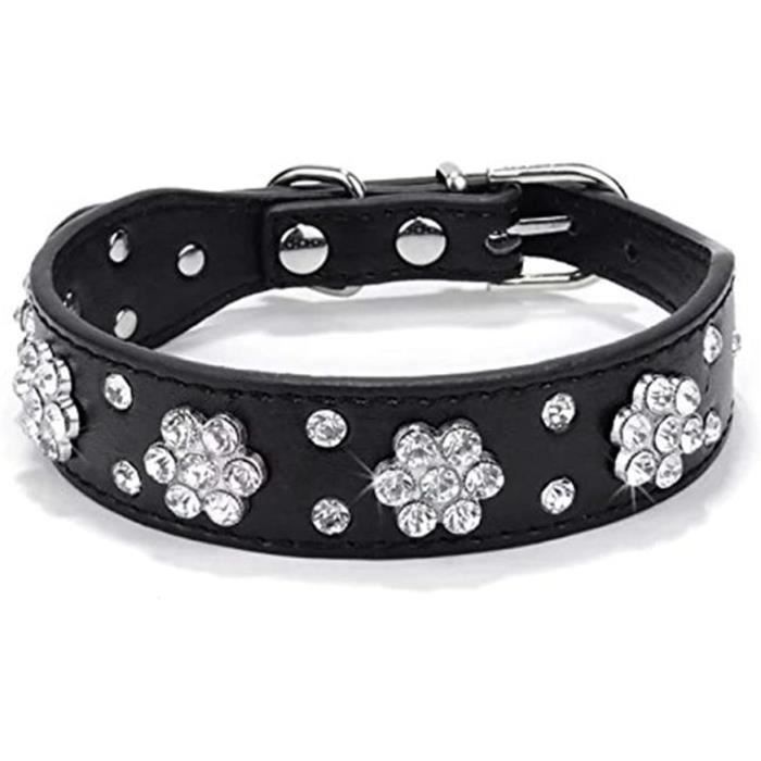 Collier Classique Pour Chien Strass Cuir Synthétique 1 Cdiscount