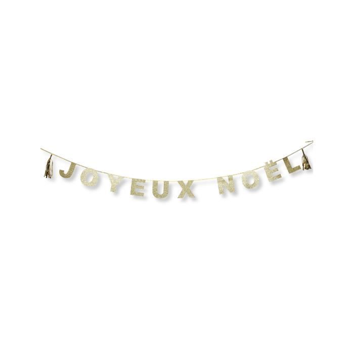 Guirlande Joyeux Noel Et Tassels Paillettes Or 3 M Achat Vente Guirlande De Noel Soldes Sur Cdiscount Des Le Janvier Cdiscount