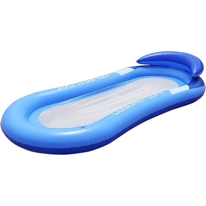 Axinyijia Matelas Piscine Filet – Hamac Gonflable 160x90 Cm, Flottant, Capacité 200 Kg, été