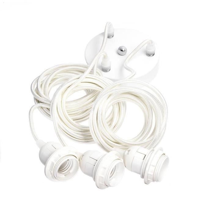 Câble pour suspension Blanc 3m - Câble Lustre 