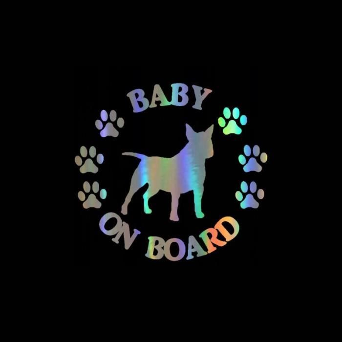 Autocollant De Voiture 12 7cm 11 7cm Bebe A Bord Taureau Terrier Chien Autocollant De Voiture Moto Reflechissant 8034fe9 Cdiscount Auto
