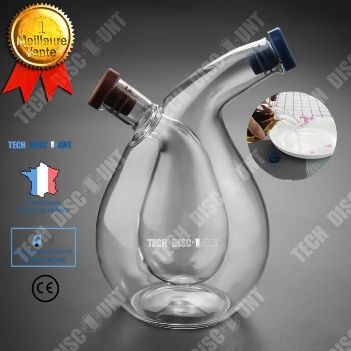 Kin Td Distributeur D Huile D Olive Et De Vinaigre Double Usage Inox Design Elegant Bouteille En Verre De Grande Capacite Bocal S Prix Pas Cher Cdiscount