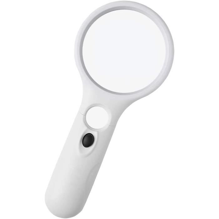 Loupe Eclairante Avec 3 Led Loupe Lecture Agrandissement 3 Fois45 Fois Lampe Loupe De Poche À