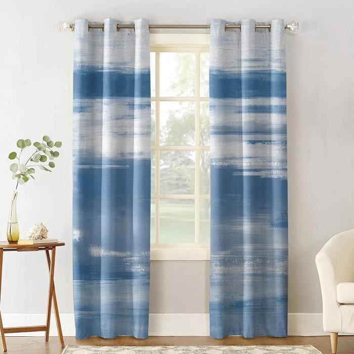 Rideau Photo Coulissant Sur Mesure – Nys D’épée Bleu, Motif Moderne, Fabrication Sur Demande