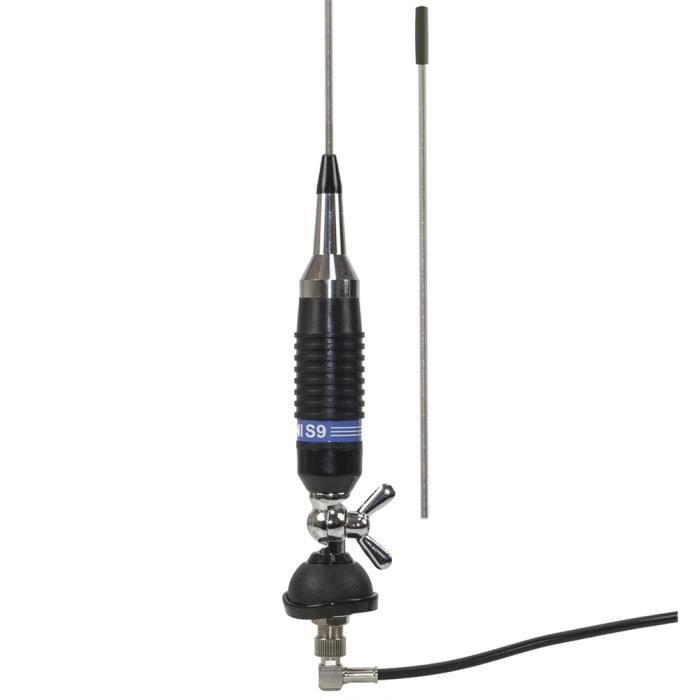 Antenne CB PNI S9 avec longueur papillon 120 cm avec câble RG58 4m