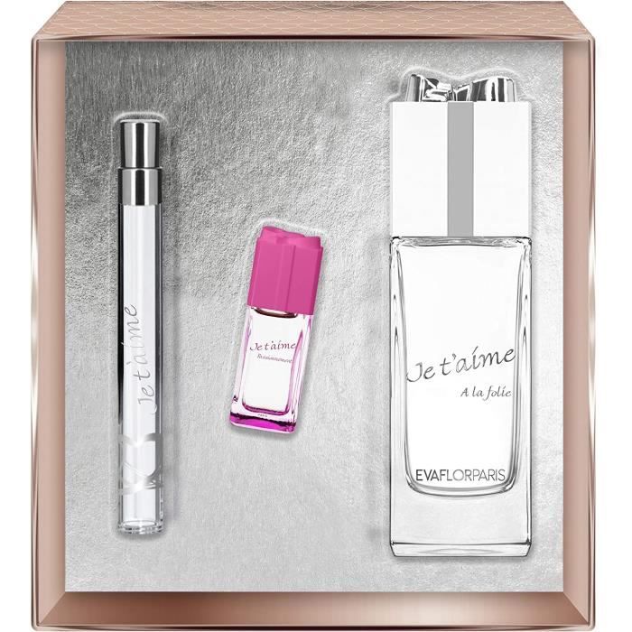 Set De Parfum Femme - Je T La Folie Coffret Eau 100 + Miniature 75 Vapo Sac  12 - Cdiscount Au quotidien