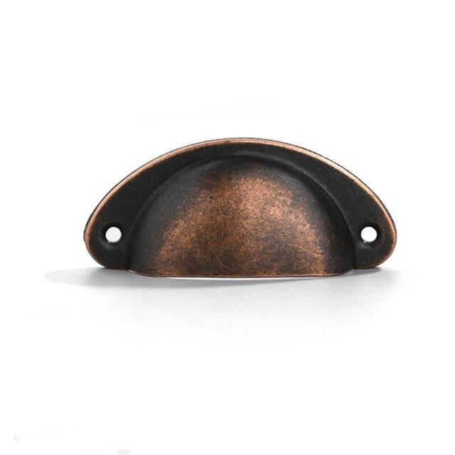 Pitche de trou de 1pc 64 mm - Bronze rouge - Poignée de meuble rétro en Pitche de trou de 1pc 64 mm - Bronze rouge - Poignée de meuble rétro en