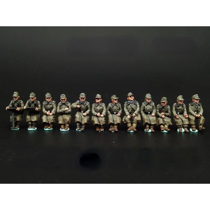 Maquette Char + 10 Figurines Soldats Allemands WW1 - 54mm - Résine à Monter - Neuf