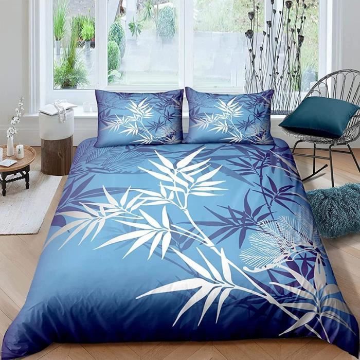 SIVAGA Housse de Couette 220x240 Feuilles de Bambou Vert Foret de Bambou, Parure de Lit Adulte 2 Personnes en Microfibre Douce Imprimée en 3D avec 2 Taies d'oreiller avec Fermeture Éclair SIVAGA Housse de Couette 220x240 Feuilles de Bambou Vert Foret de Bambou, Parure de Lit Adulte 2 Personnes en Microfibre Douce Imprimée en 3D avec 2 Taies d'oreiller avec Fermeture Éclair