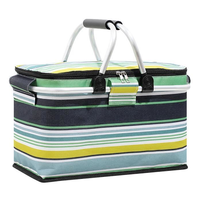 Sac de pique-nique, sac isotherme pliable, sac à déjeuner réutilisable